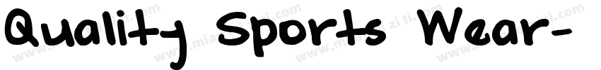 Quality Sports Wear字体转换